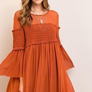 Entro burnt orange dress size Small